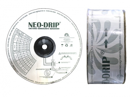 капельная лента neo-drip (толщина 8 mils), шаг >30 см, вылив 1,6 л/ч - 2500 м