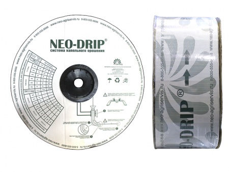 капельная лента neo-drip (толщина 6 mils), шаг 30 см, вылив 1,00 л/ч - 2500 м